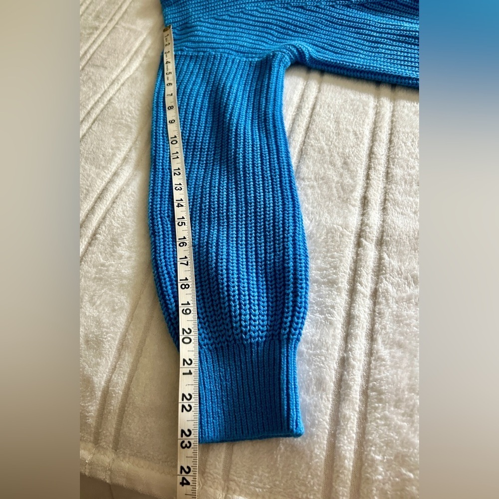 NWT Sonoma Vibrant Blue V-Neck Sweater Sz L​​​ - Picture 9 of 16